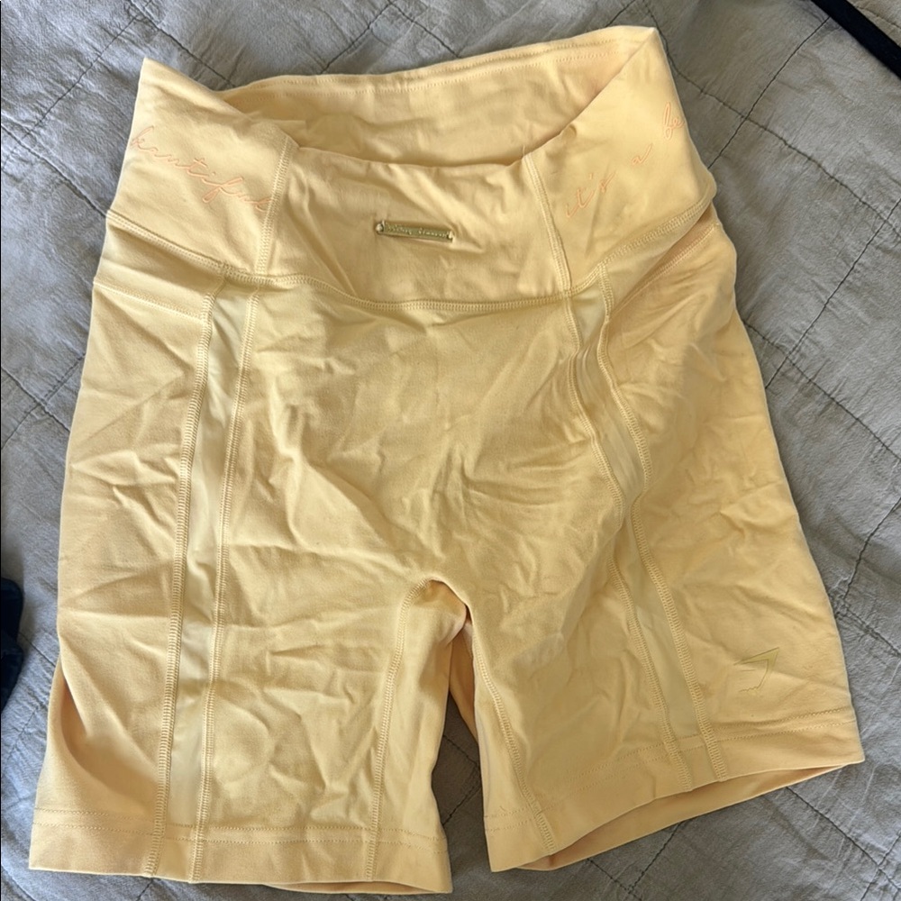 Gymshark Women's Yellow Shorts